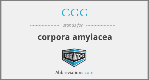 CGG - corpora amylacea