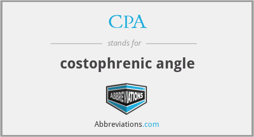 CPA - costophrenic angle