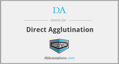 DA - Direct Agglutination