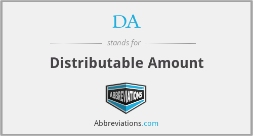 DA - Distributable Amount