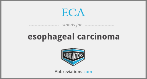 ECA - esophageal carcinoma