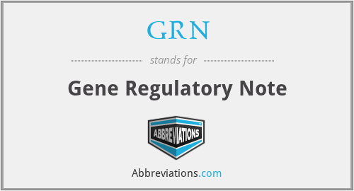 GRN - Gene Regulatory Note