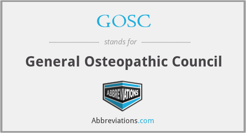 GOSC - General Osteopathic Council