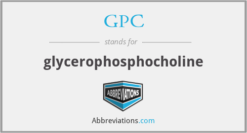 GPC - glycerophosphocholine