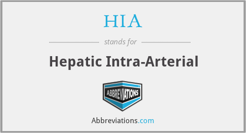 HIA - Hepatic Intra-Arterial