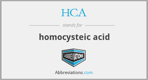 HCA - homocysteic acid