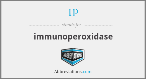 IP - immunoperoxidase