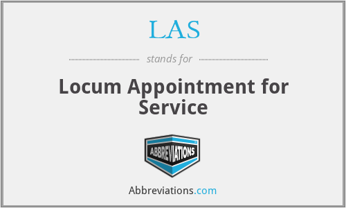 LAS - Locum Appointment for Service