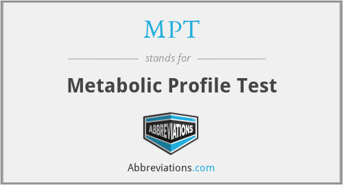 MPT - Metabolic Profile Test