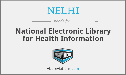 NELHI - National Electronic Library for Health Information