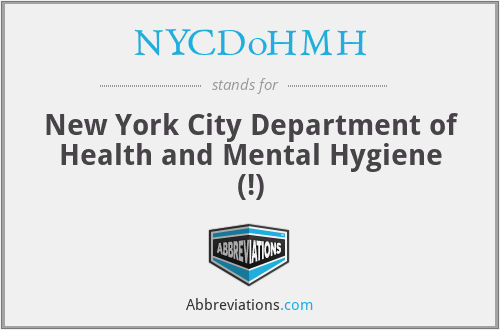 NYCDoHMH - New York City Department of Health and Mental Hygiene (!)