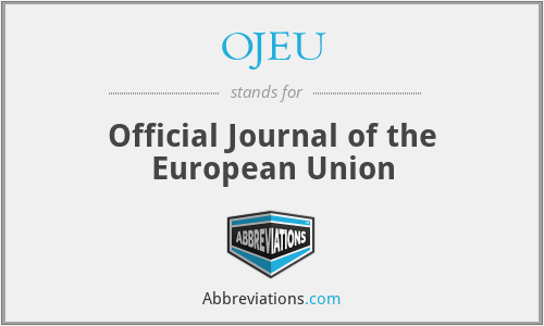 OJEU - Official Journal of the European Union