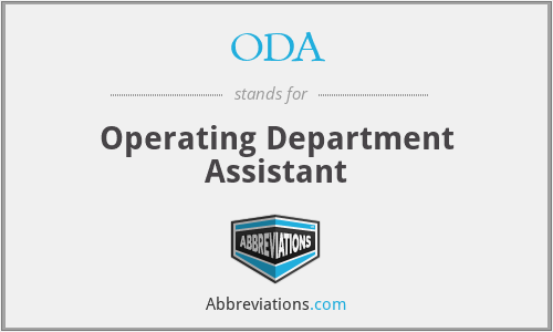 ODA - Operating Department Assistant