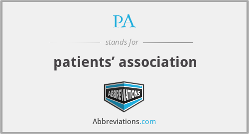 PA - patients’ association