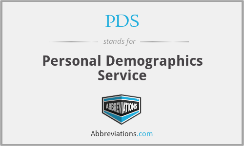 PDS - Personal Demographics Service