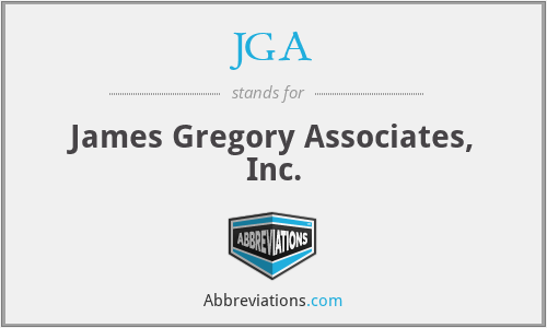 JGA - James Gregory Associates, Inc.