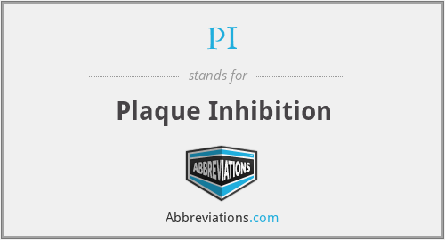 PI - Plaque Inhibition