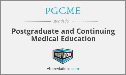 PGCME - Postgraduate and Continuing Medical Education