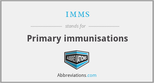 imms - Primary immunisations