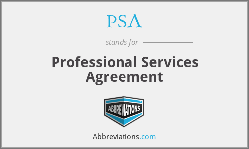 PSA - Professional Services Agreement