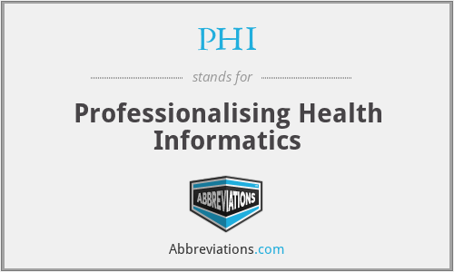 PHI - Professionalising Health Informatics