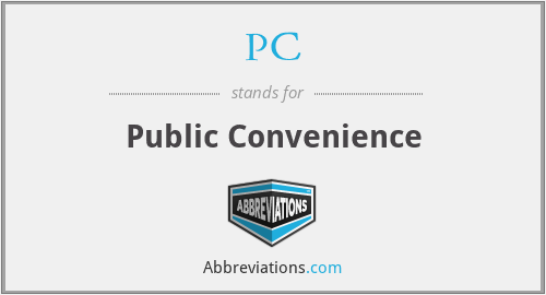 PC - Public Convenience