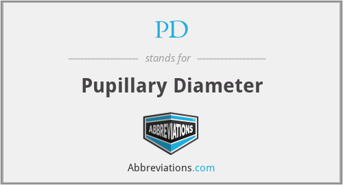 PD - Pupillary Diameter