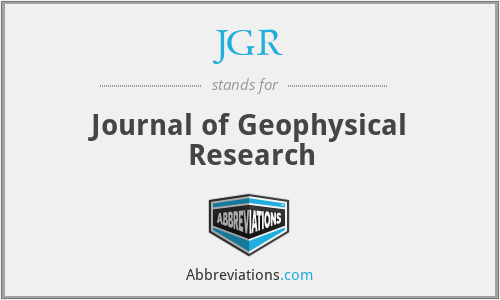 JGR - Journal of Geophysical Research