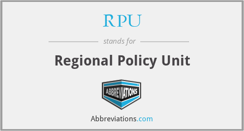 RPU - Regional Policy Unit