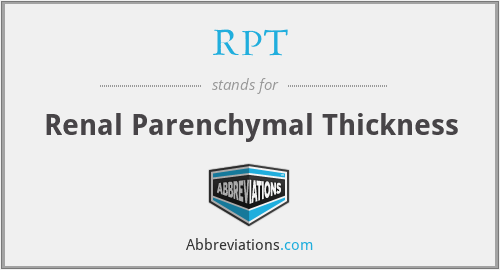 RPT - Renal Parenchymal Thickness