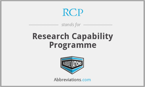 RCP - Research Capability Programme