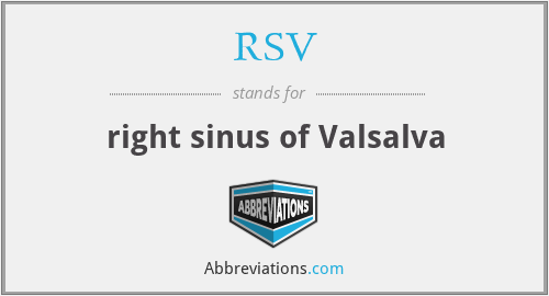 RSV - right sinus of Valsalva
