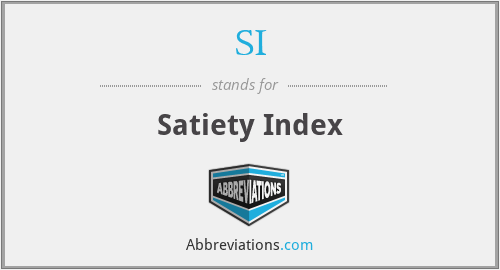 SI - Satiety Index