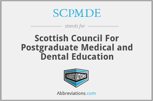 SCPMDE - Scottish Council For Postgraduate Medical and Dental Education