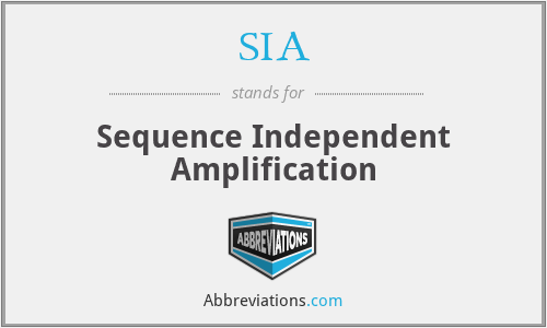 SIA - Sequence Independent Amplification