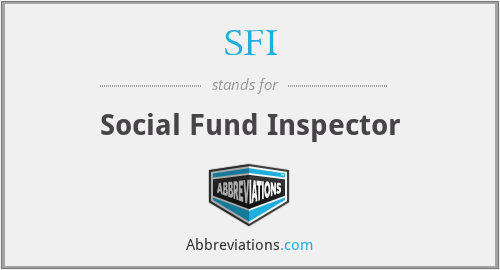 SFI - Social Fund Inspector