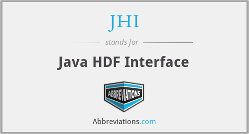JHI - Java HDF Interface