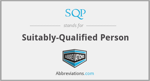 SQP - Suitably-Qualified Person