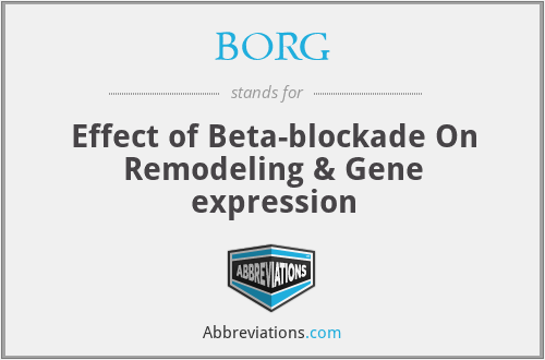 BORG - Effect of Beta-blockade On Remodeling & Gene expression
