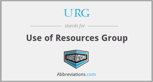 URG - Use of Resources Group