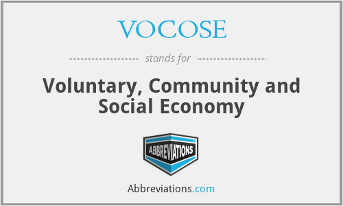 VOCOSE - Voluntary, Community and Social Economy