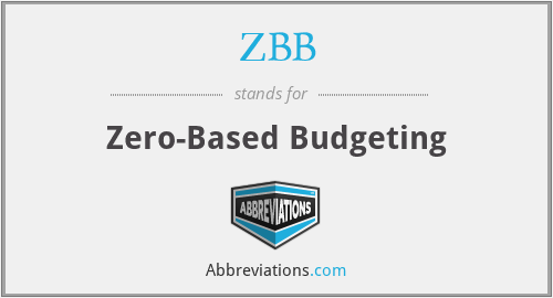 ZBB - Zero-Based Budgeting