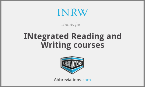 INRW - INtegrated Reading and Writing courses