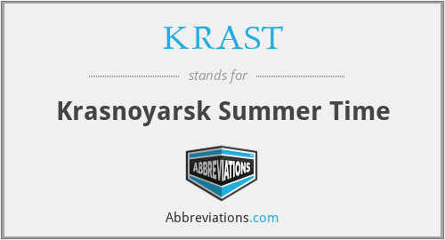 KRAST - Krasnoyarsk Summer Time