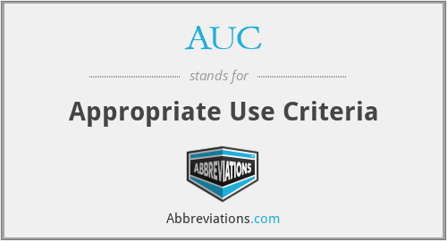 AUC - Appropriate Use Criteria