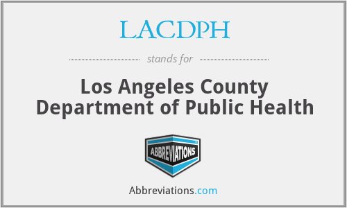LACDPH - Los Angeles County Department of Public Health