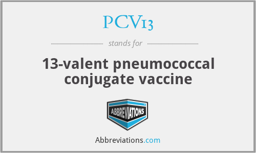 PCV13 - 13-valent pneumococcal conjugate vaccine