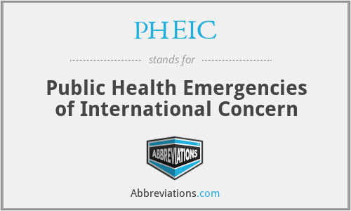 PHEIC - Public Health Emergencies of International Concern