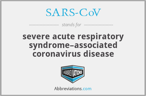 SARS-CoV - severe acute respiratory syndrome–associated coronavirus disease