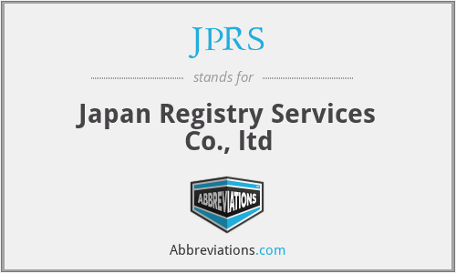 JPRS - Japan Registry Services Co., ltd